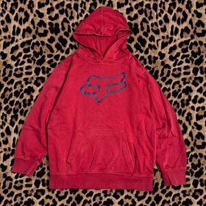 🐾Y2K Grunge red fox racing hoodie🐺